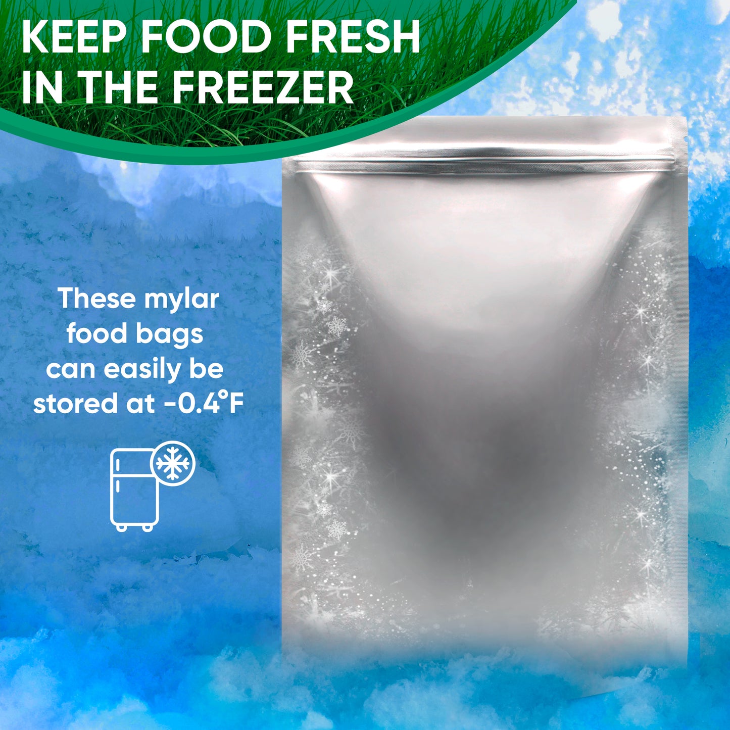 50 PCS Mylar Bags 10"x 14" - 1 Gallon Extra Thick Zippered Bag - Long Term Food Storage Odor Proof Bags - Standing Up Zipper Heat Sealable Pouches Resealable - Food Dispensary Packaging BPA-Free