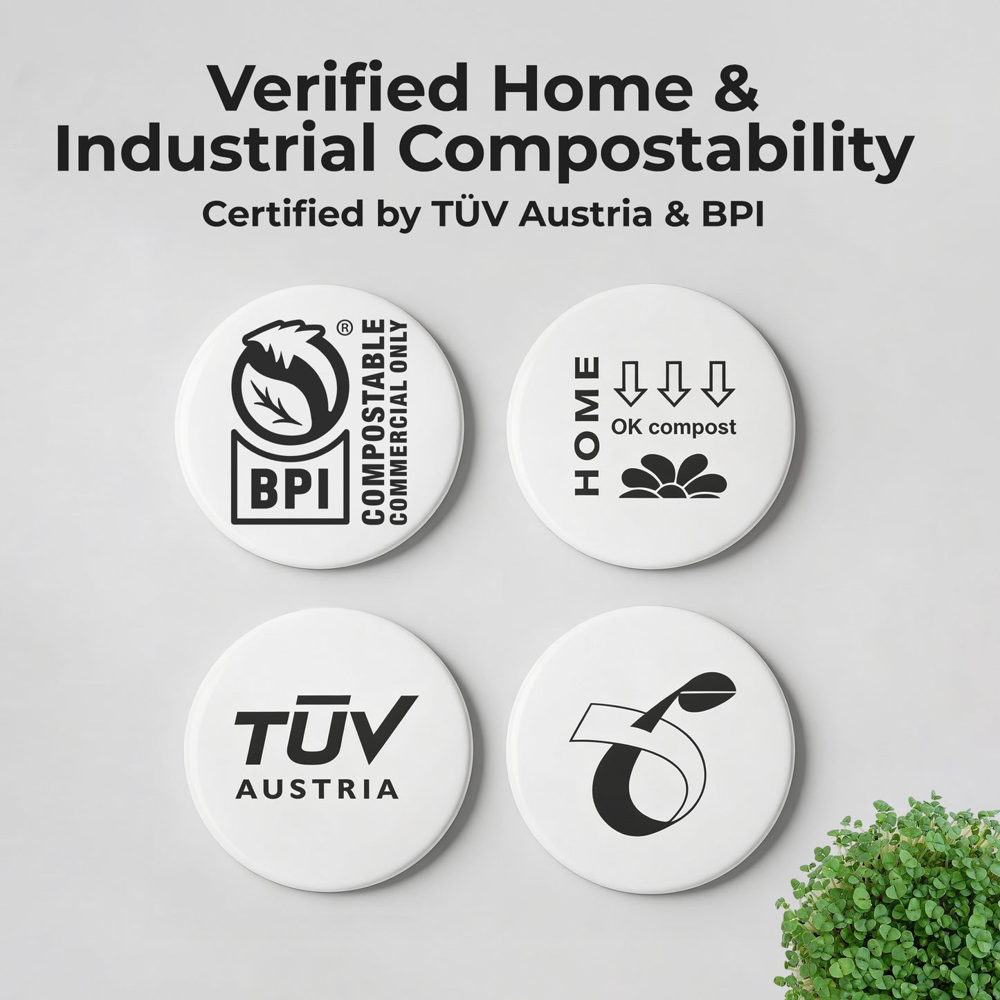 Lucky Family Green Compostable Trash Bags for Kitchen Compost Bins – 1.3 Gallon Small Compost Bags for Countertop Bin, Green Compostable Bags, BPI & OK Industrial Certified, Leak-Proof Food Waste Bags (50 Count)